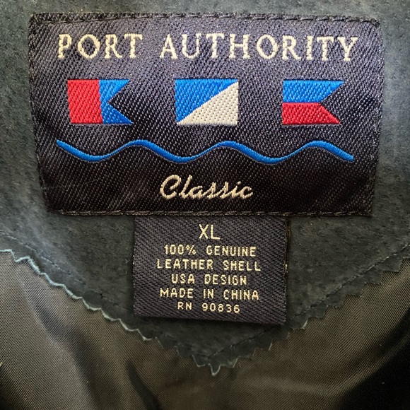 XL Port Authority Sabelhaus West Vintage Genuine Leather Bomber Jacket NWT - Picture 6 of 6